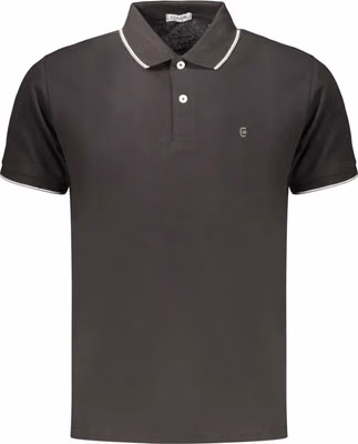 Black Cotton Men's Polo