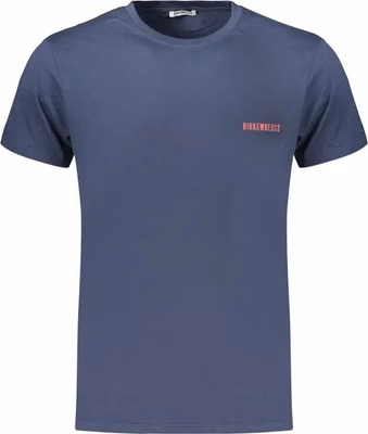 Blue Cotton Men's T-Shirt