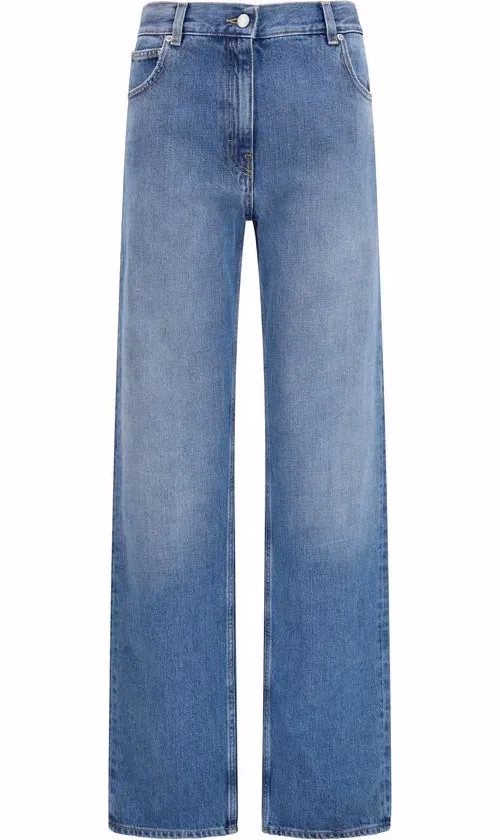 Calvin Klein Blue Cotton Straight-Leg Jeans