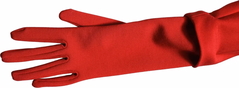 Dolce & Gabbana Red Cut Out Bodycon Long Sleeves Sheath Glove Dress