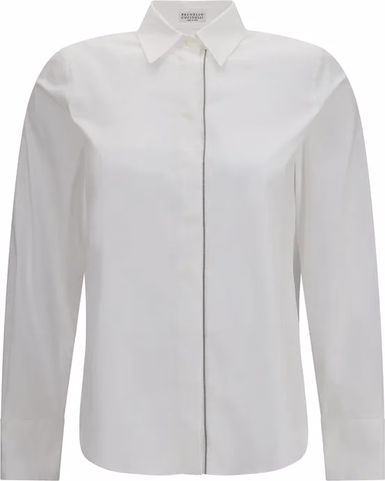 Brunello Cucinelli White Cotton Dress Shirt