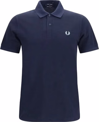 Blue Cotton Polo Shirt
