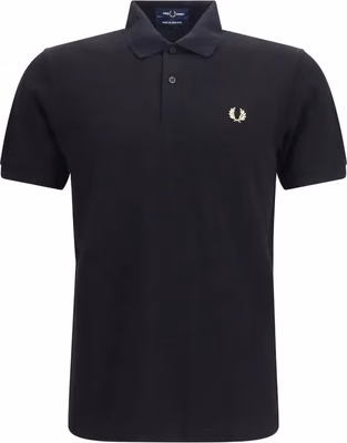 Black Cotton Polo Shirt