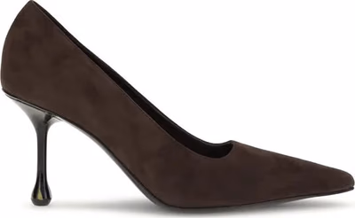 Brown Leather High Heel Pumps
