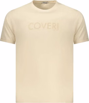 Beige Cotton Mens T-Shirt