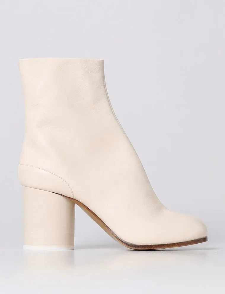 Maison Margiela White Leather Ankle Boots