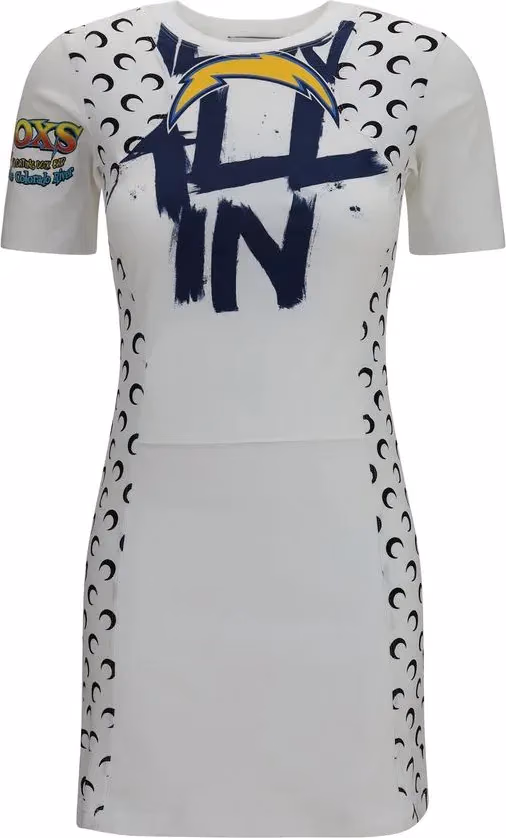 Marine Serre White Cotton Casual Dress