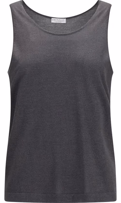 Brunello Cucinelli Gray Cashmere Tank Tops