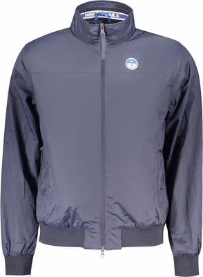 Blue Polyester Men's Jacket