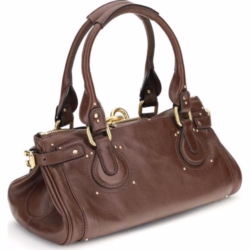 Chloé Bordeaux Buffalo Leather Shoulder Bag