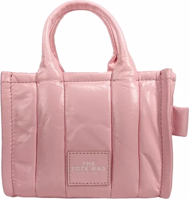 Marc Jacobs The Shiny Crinkle Micro Tote Bubblegum Leather Crossbody