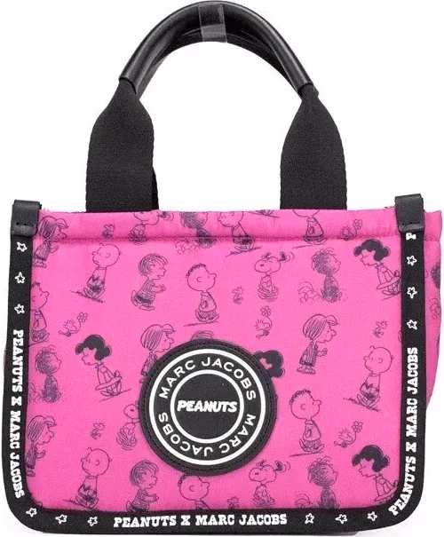 Marc Jacobs Marc Jacobs X Peanuts Mini Fuchsia Fedora Puffy Nylon Tote Convertible Handbag