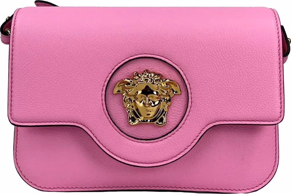 Versace Versace La Medusa Pink Leather Shoulder Crossbody Bag Purse