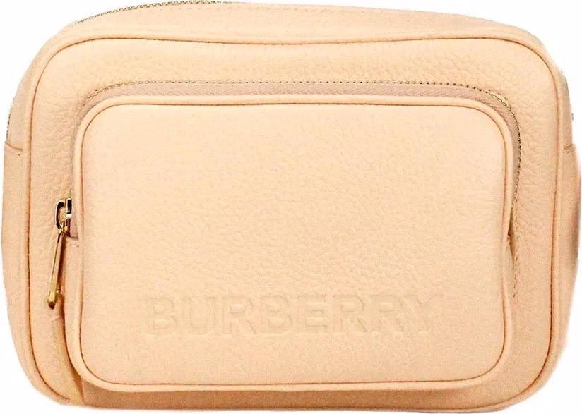 Burberry Burberry Small Branded Peach Pink Grainy Leather Camera Crossbody Bag