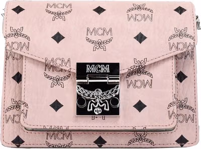 MCM Signature Patricia Leather Mini Flap Lock Crossbody Bag