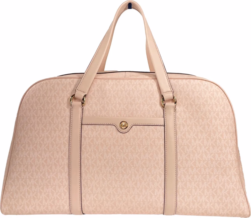 Michael Kors Michael Kors Travel Extra Large Powder Blush PVC Top Zip Weekender Luggage Bag