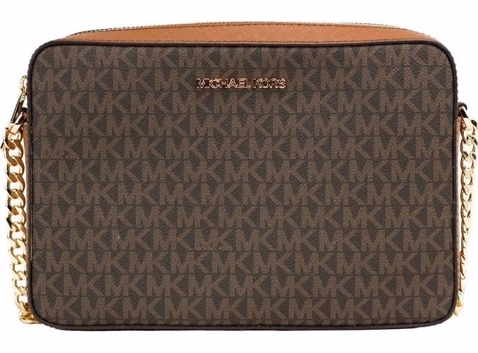 Michael Kors Michael Kors East West Crossbody Bag (Brown SIgnature)