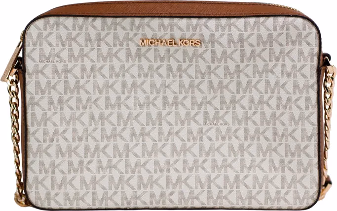 Michael Kors Michael Kors East West Crossbody Bag (Vanilla Signature)