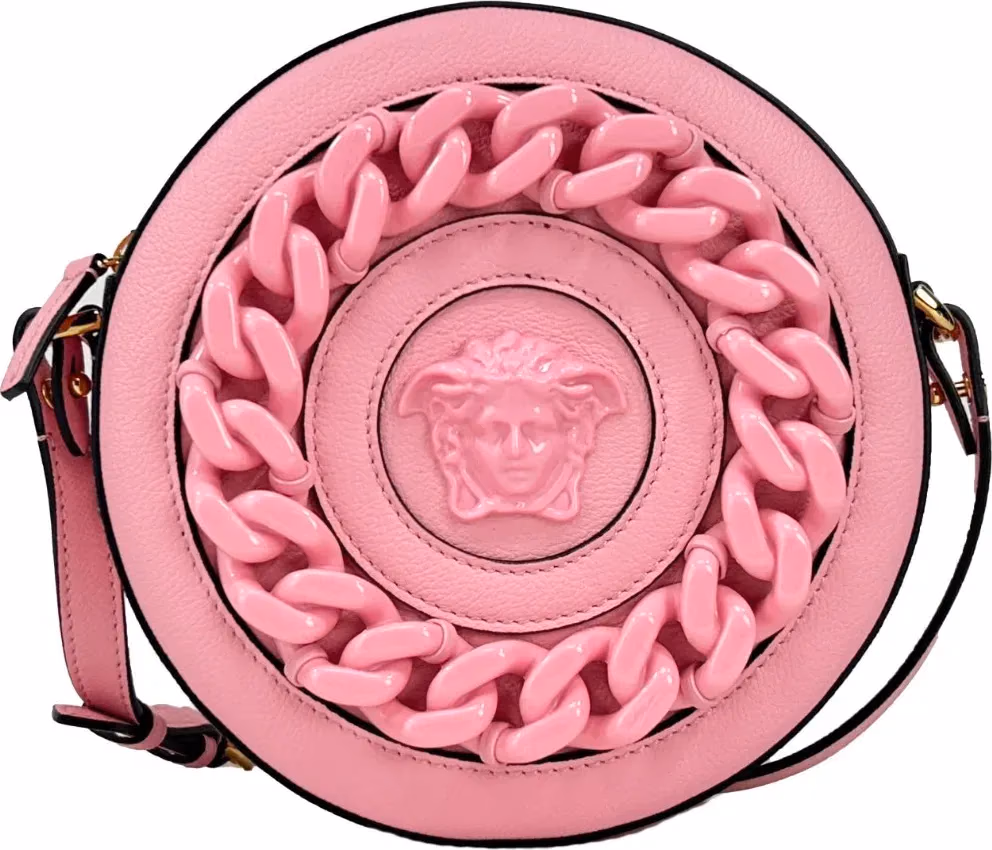 Versace Versace Round Disco Leather Camera Case Crossbody Bag