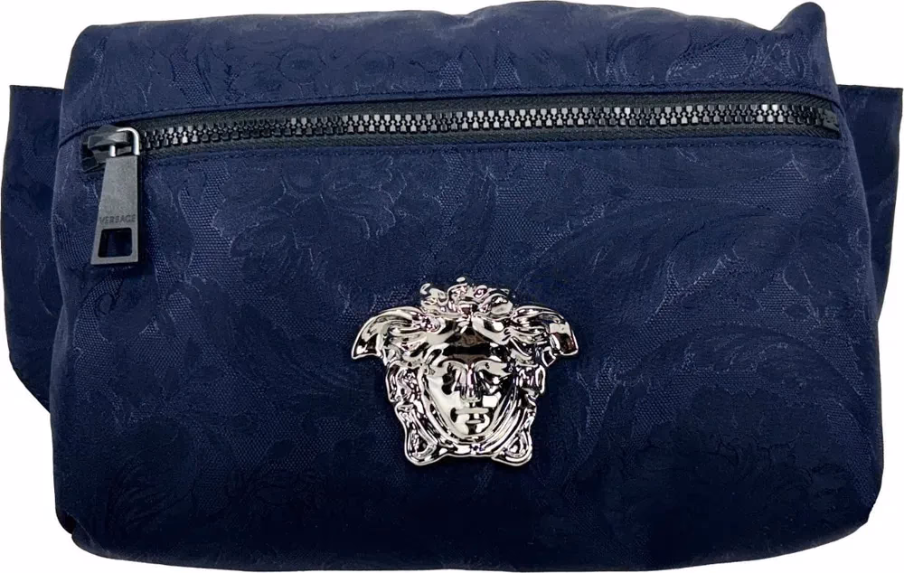 Versace Versace Medusa Navy Nylon Belt Bag Waist Fanny Pack Purse