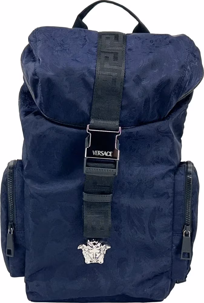 Versace Versace Medusa Nylon Buckle Drawstring Backpack Bag