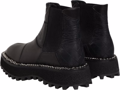Black Chelsea Boots Leather Slip On Men Shoes