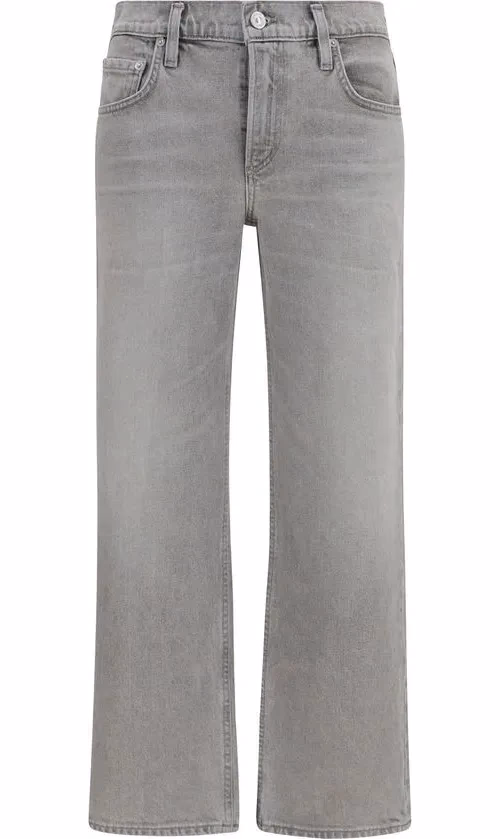 Citizens of Humanity Gray Cotton Straight-Leg Jeans