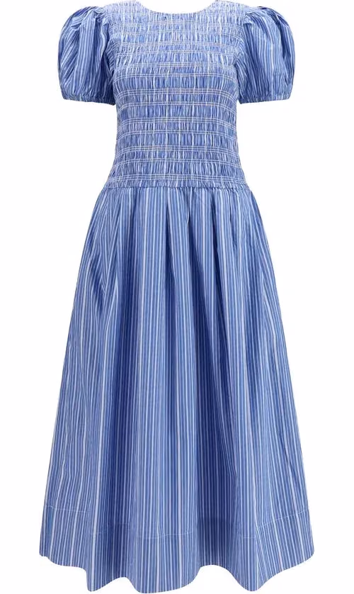 Ganni Blue Cotton Casual Dress