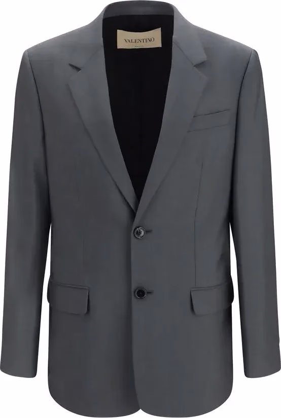 Valentino Garavani Gray Wool Oves Aries Jacket