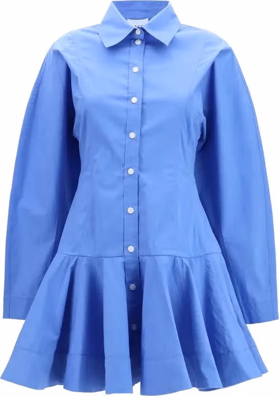 Ganni Blue Cotton Casual Dress