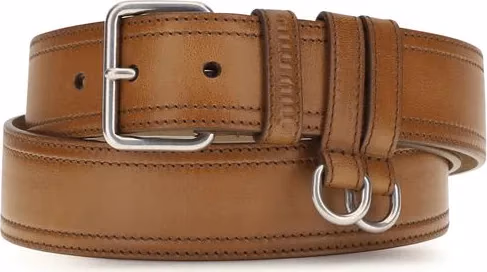 Miu Miu Brown Calf Leather Bos Taurus Regular Belt