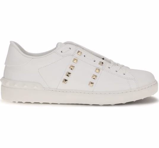 Valentino Garavani White Calf Leather Bos Taurus Sneakers