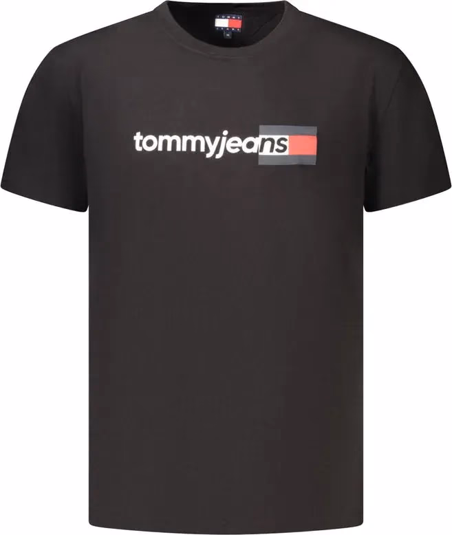 Tommy Hilfiger Black Cotton Men's T-Shirt