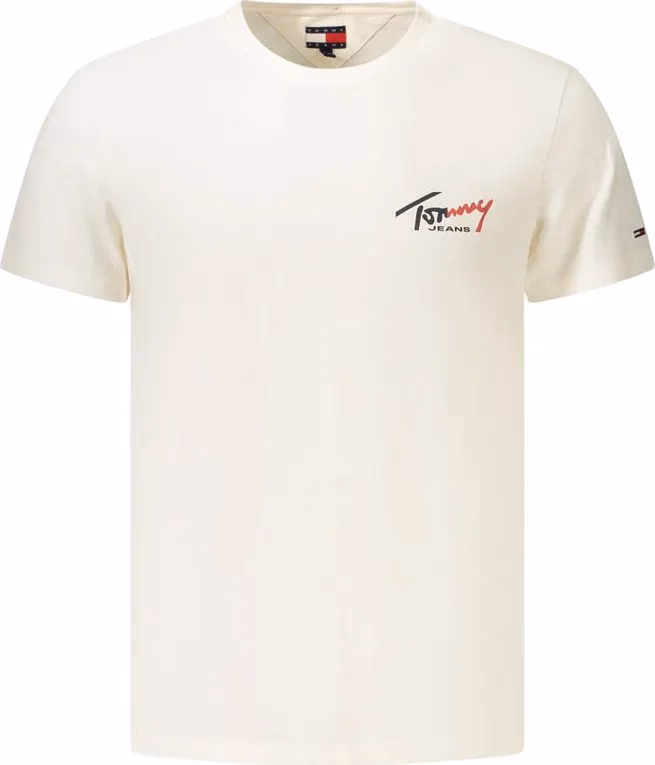 Tommy Hilfiger Bianco Cotton Mens T-Shirt