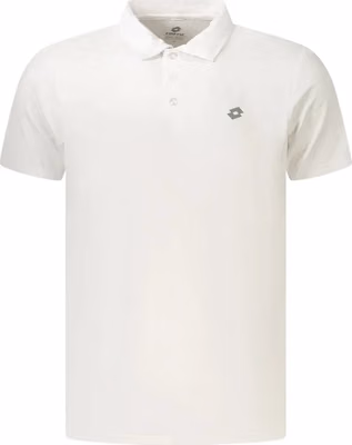 White Polyester Men's Polo Shirt