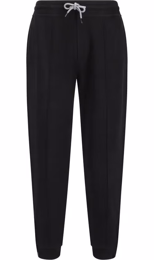 Brunello Cucinelli Black Cotton Joggers (Workout Pants)