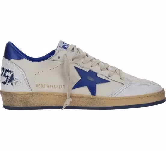 Golden Goose White Goatskin Low Top Sneakers