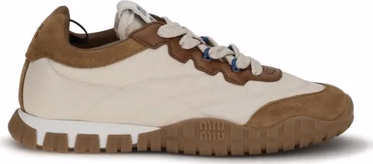 Miu Miu Beige Polyamide Athletic Sneakers