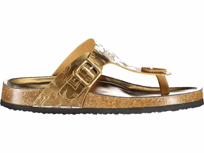 Laura Biagiotti Bronze Polyurethane Women's Sandal