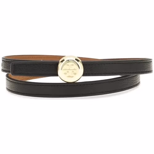 Tory Burch Black Calf Leather Bos Taurus Regular Belt