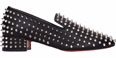 Black Leather Slip-On Loafers