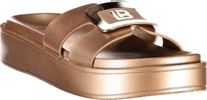 Laura Biagiotti Bronze Polyurethane Women's Sandal