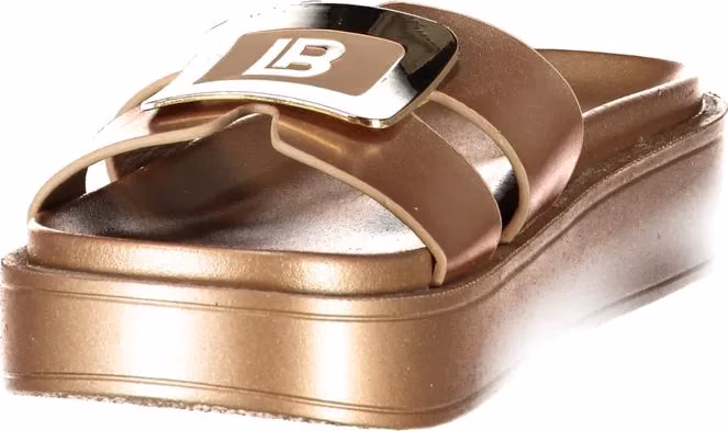 Laura Biagiotti Bronze Polyurethane Women's Sandal