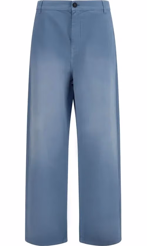 Miu Miu Blue Cotton Casual Pants