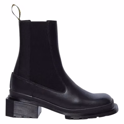 Black Leather Ankle Boots