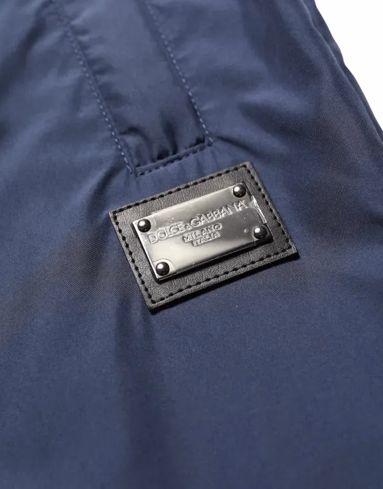 Dolce & Gabbana Dark Blue Polyester Jogger Sweatpants Pants