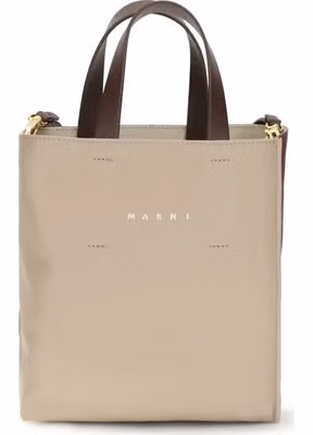 Beige Calf Leather Bos Taurus Handbag