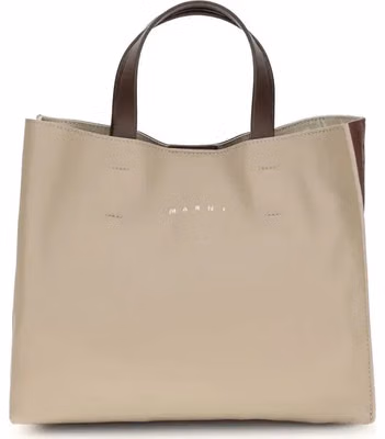 Beige Calf Leather Bos Taurus Shoulder Bag
