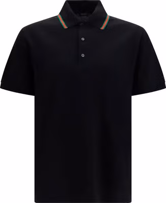 Black Cotton Polo Shirt