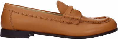 Brown Leather Slip-On Loafers